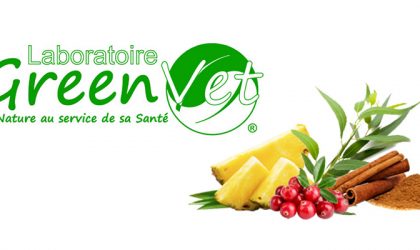 Logo greenvet et image de fruits et plantes